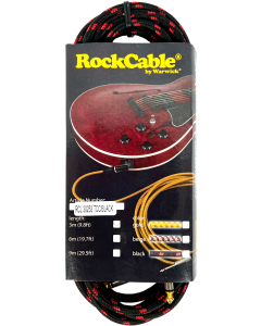 Cabo de Instrumento RockCable Angulado / Reto, 3 m / 9.8 ft - RCL 30253TC C/B  - PRETO TWEED