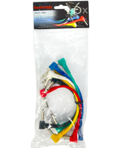 Conjunto de Cabos de Correçao RockCable Angulado TS (6.3 mm / 1/4"), Multicolor, 6 pcs. - 15 cm / 5 29/32" - RCL 30011 D5    