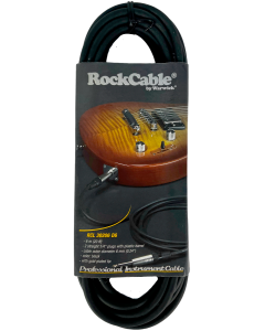 Cabo de Instrumento RockCable Reto TS (6.3 mm / 1/4"), 6 m / 19.7 ft - RCL 30206 D6 - PRETO