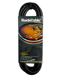 Cabo de Instrumento RockCable Angulado / Reto TS (6.3 mm / 1/4"), 6 m / 19.7 ft - RCL 30256 D6 - PRETO