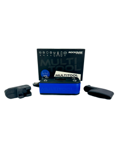 Conjunto de ferramentas 13 em 1 com enrolador de cordas para guitarra e baixo RockCare - MultiTool (Polegada / Azul) - RB MTOOL I